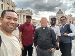 Fr. Hyginus Myint Soe; the meeting participant of the world parish Priests ( in the middle of the photo )