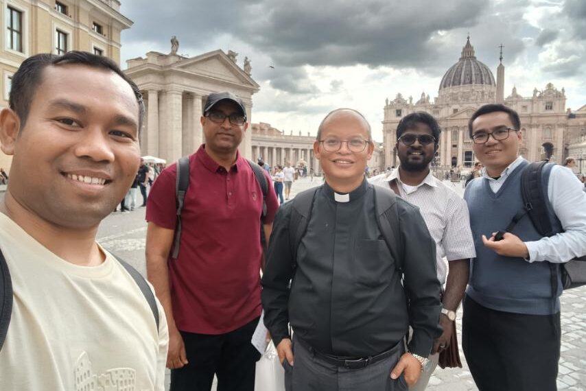 Fr. Hyginus Myint Soe; the meeting participant of the world parish Priests ( in the middle of the photo )