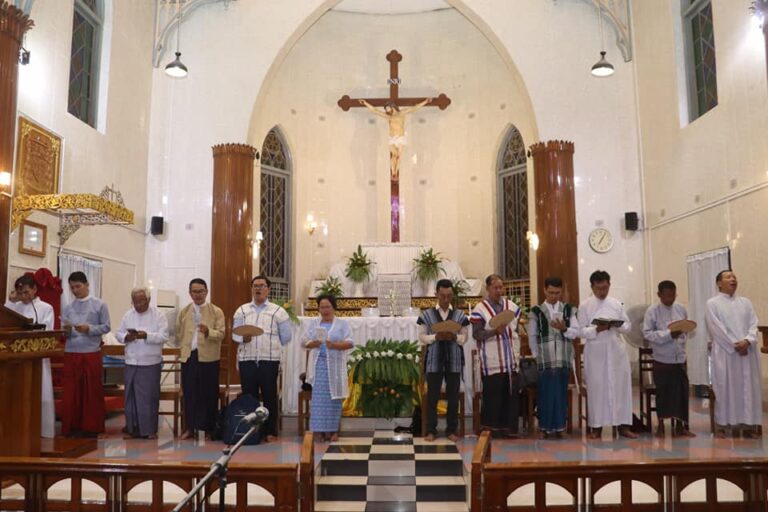 Ecumenical Prayer Service for Peace in St Peter Cathedral Pathein Diocese Myanmar