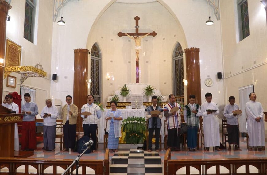 Ecumenical Prayer Service for Peace in St Peter Cathedral Pathein Diocese Myanmar